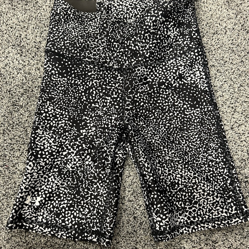 Under Armour Black and White Bike Shorts